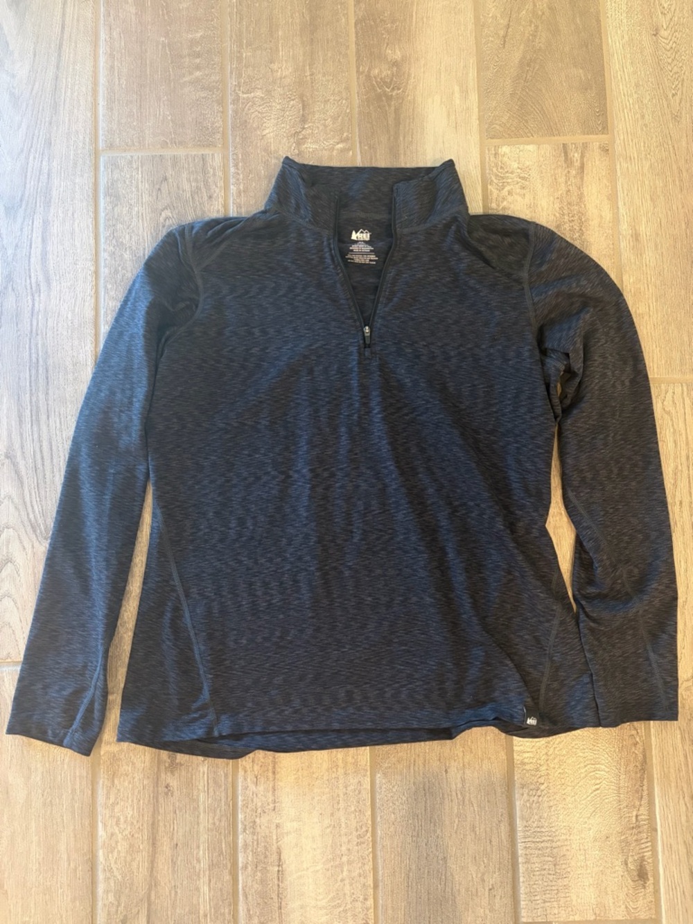 REI Women’s Zip-Front Performance Pullover in Gray